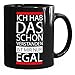 Produktbild MoonWorks Kaffee-Tasse Ich Hab Das Schon Verstanden ist Mir Nur Egal Spruch Einfarbig Schwarz-Rot Unisize