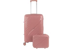 ITACA - Juego De Maletas De Viaje Rígidas Cabina Mediana Grande Ligeras con Ruedas 360º Conjunto Equipaje con TSA_TITUL Set Ideal para Viajeros Exigentes., Rosa