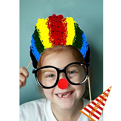 Coceca 75 Stück Foto Booth Props Fotorequisiten DIY zur Geburtstag Party, Hochzeit, Schulabschlußfeier und Fest - 7