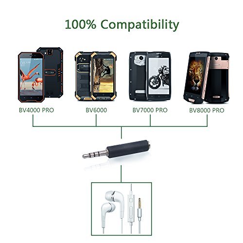 Adattatore Audio Jack per Blackview Rugged Smartphone, Connettore PiÃ¹ Lungo maschio a 3.5mm Femmina Jack Cuffie 100% per Blackview Cellulari