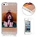 Produktbild CaseHome iPhone SE/5S/5 Weich Hülle Gummi Stoßfestes Skidproof Ultra dünn TPU Silikongel Profect Schutz (Mit Freiem HD Schirmschutz) Für Apple iPhone SE/5S/5 Hülle Shell Stilvoll Elegant Schön funkelnd Cool Glitzer Luxus TPU iPhone SE/5S/5-Kleiner Hund