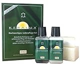 Optimales Lederpflegeset für die regelmäßige Reinigung und Pflege Ihrer Ledercouch. Von LCK Keralux Keragil