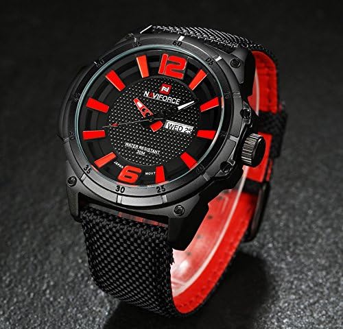 XWAN-Quartz Watch Men'S Fashion Simple Waterproof Quartz Watch,Gules