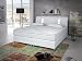 Produktbild Wohnen-Luxus Boxspringbett 180x200 mit Chromleisten Hotelbett Doppelbett Polsterbett Ehebett amerikanisches Bett Chrom Modell Berlin Typ 1 (180x200)