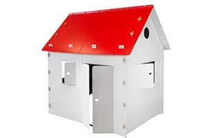 XXL Kinder Spielhaus Pappe Bastelkarton Haus Papphaus Karton Papier Kartonhaus Bastelkarton Papierhaus Playhouse Kinderhaus Indoor zum Anmalen Bemalen Kingpower