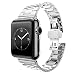 Produktbild MPTECK ® 42mm Silber gerade Ende massiv Edelstahl Armband Band Armband für Apple Watch APPLE WATCH II Apple Watch Serie 1 Series 2