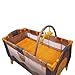 Baby Bed Travel Cot (Grey/Orange) Portable Child Furniture with Toys 0-36 months