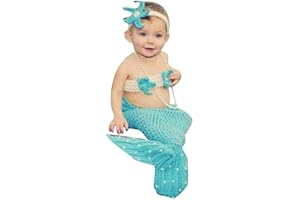 PengGengA Sirena Foto Prop Costume Vestiti, Ragazza Neonato Uncinetto Maglia Fotografia