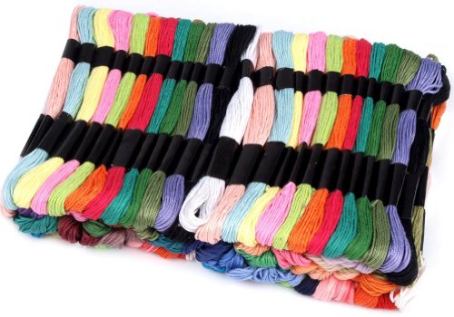 BUSDUGA - Stickgarn , Sticktwist 100stück XXL-Packung je 8meter lang - schöne vers. Farben