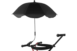 BFYDOAA Stuhl-Sonnenschirm mit Klemme, 360° Verstellbarer Clip Am Kinderwagen-Regenschirm, Tragbar, 8 Knochen, Strandkorb-Sonnenschutz für Kinderwagen, Buggy, Kinderwagen, Golfwagen
