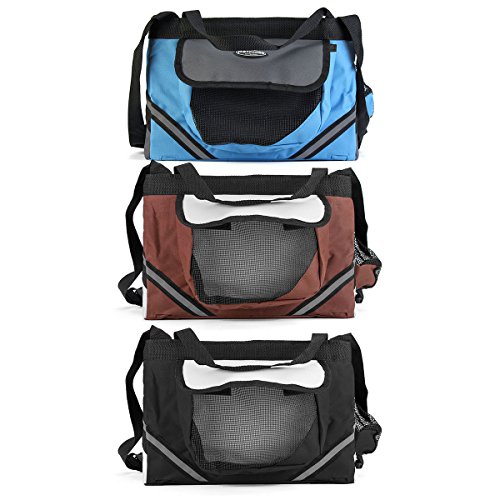Inovey Pet Puppy Bicycle Basket Storage Puppy Ride Bike Canopy Dog Cat Carrier Safety - Blue