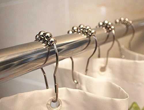 Realsun Stainless Steel Shower Curtain Hooks Glide Rings (2 Pack)