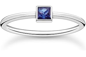 THOMAS SABO Damen Ring mit blauem Stein 925 Sterlingsilber TR2395-699-32