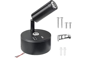 CALENXY 12V LED Leselampe Wohnmobil mit Touch Control 3 Farbmodi Stufenloses, Drehbare Bettlampe Wandlampe Stufenloses Dimmbar & USB A+C-Anschlüssen, 12 V Lampe Wohnwagen für Boot Auto Camper Van Yacht