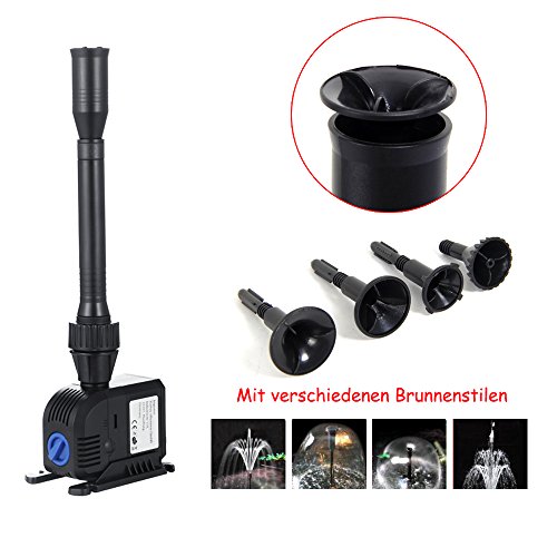 HJ-603 Eco- Energiespar 8W 600L/H Filterpumpe Teichpumpe Bachlaufpumpe Springbrunnenpumpe - 6