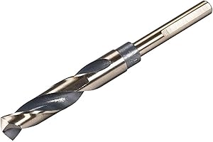 TOP-VIGOR 14mm Reduced Shank Twist Drill Bits, 14mm Metal Drill Bits for Hard Steel with 10mm Shank, HSS 4341 Cutting Diameter Drilling Bits for Stainless Steel Alloy Metal Plastic Wood