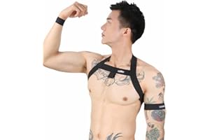 HSQSMWJ Body Chest Harness Arnés Correas de Pecho con Hebilla Interés Gay Músculo Hombros Cinturones Lencería Erótica