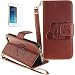 Produktbild Apple iphone 5/5s/SE Neu Design Hülle mit Panzerglas,ISENPENK Original Flip Bookstyle Cover Wasserdicht Shockproof Anti Slip Protection Stoßfest Leather Case mit Standfunktion,3D Panda Muster Pattern Wallet Case mit Intern Karte Schlitz,Outdoor Stoßdämpfend Magnetic Closure Handygürtel Wallet Tasche Schutzhülle Leathertasche für Apple iphone 5/5s/SE 4.0Zoll-[braun]+Panzerglas/Schutzfoile/Scutzglas