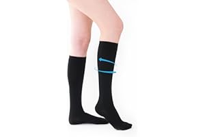 DOTT. PIAZZA HEALTHCARE Dott. Piazza Gambaletti Terapeutici a Compressione Graduata in Microfibra Soft - Classe I - CL1- K1- Punta Chiusa (Nero, Medium Regular)