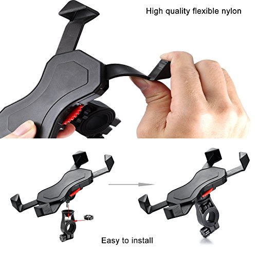 Fahrradhalterung,Dreamore Universal Fahrrad Handyhalterung Einklemmen an den vier Ecken mit 360 Grad drehbare FÃ¼r 3,5-6,5 Zoll Smartphone GPS Andere GerÃ¤te