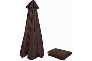 NAFGQIY Sonnenschirm Ersatzbezug 3m/270cm/2m/230cm/250cm 8 Streben/6 Streben Anthrazit/Blau/Grau/Rot/Beige, Sonnenschirm Stoff Uv Schutz 80 Windfest Stabil Strand Terrasse Garten Sonnenschirm Ersatzteile