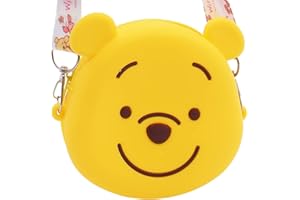 SIMYRON Portafoglio Bear per bambini-Borsa a tracolla per bambini con mini portamonete in silicone Bear Bear Borsa a tracolla con spalle regolabili e cerniera regalo di compleanno per bambina
