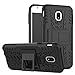 Produktbild Skytar Galaxy J3 2017 Tasche,Handy hülle für Samsung J3 2017,2IN1 Hybrid Soft Flex TPU Silikon & Hart PC Schutzhülle Back Case Cover für Samsung Galaxy J3 2017 DUOS / SM-J330F Hülle mit kickstand,Schwarz