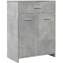 Armadietto A Muro In Legno Multistrato, Grigio Cemento, 60x31x70 Cm – Stipo Portaoggetti Per Casa E Ufficio