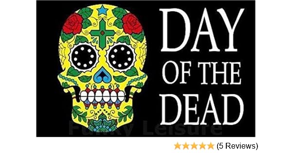 Mexican Day Of The Dead Flag Dia De Los Muertos 5ft X 3ft Flag