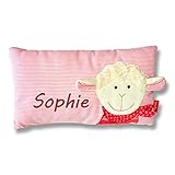 Sigikid Babykissen mit Namen bestickt Kissen 33x18 cm Geschenk zur Taufe Geburt