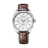 Jiusko by M Conte Herren Automatic Luxus-Uhr 50M,Wasserdicht Saphirglas 24-Stunden-Anzeige, Kalender Datumsanzeige