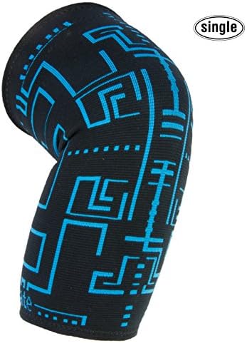 Actervate compression knee sleeve brace | Aztec | men &amp; women support protection for sport, running, basketball &amp; crossfit wraps ideal for yoga. Orthopedic arthritis knee relief (Blue, Large)