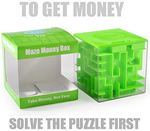 Trekbest Money Maze Puzzle Box - Perfect Puzzle Box for Kids as Gift (Green)