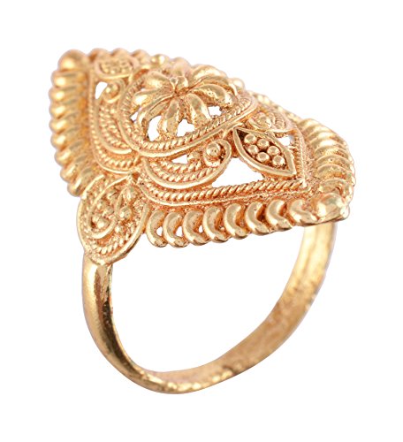 Modish Look Ring for Women (Golden) (MLRS23)