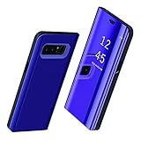 Teryei Coque Samsung Galaxy S8 / S8 Plus/Note 8 Hard PC Housse Miroir/Clapet Coque Armure Dur Rigide Housse Très Mince Anti-Rayures Case Anti-choc dur Cover Bumper (Violet, Galaxy S8)