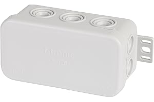 f-tronic 7340141 Feuchtraum-Abzweigkasten IP54, 85 x 44 x 40 mm, grau, E126, Inhalt: 10, Stück