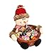 Produktbild Jamicy Süßigkeiten Tüten 18*18cm Candy Box Christmas Candy Storage Basket Decoration Santa Claus Storage Basket Gift Für Kinder Jungen und Mädchen (B)