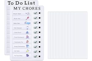 ‎GURXI Memo Checklist Boards Chore Chart Memo Board 2 Chores Board mit 10 Blanko Papier My Chores Checkliste To Do List Checklist Board für Kinder Erwachsene Zuhause Reisen Lernplanung Zeitplan Erinnerung