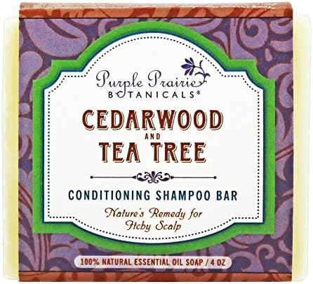 Purple Prairie Botanicals - Conditioning Shampoo Bar Soap Cedarwood and Tea Tree - 4 oz.