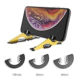 Taschenformat: 85 x 55 x 2,3 mm, zusammenklappbar und kompakt. Der Telefonhalter nimmt nur 2 Bankkarten auf und kann bequem in eine Brieftasche oder einen Kartenhalter gesteckt werden.