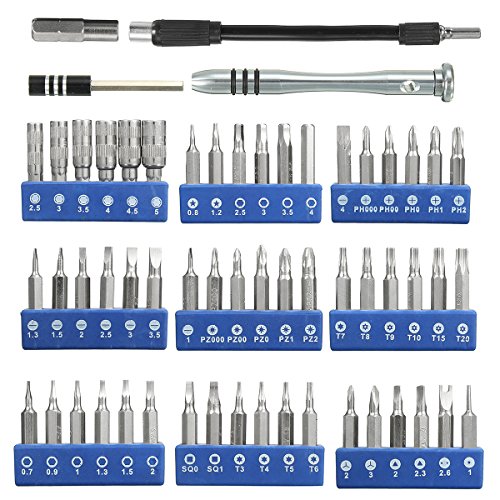 Schraubendreher Set,Drillpro 54-teilig Magnetische Präzisions Schraubendreher Reparatur Werkzeug set,Torque, Schlitz, Kreuzschlitz für elektronische Kleingeräte Handy Tablet PC Laptop Uhr Kamera Brill - 2