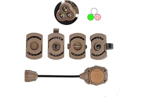 QIRUIMY Lampe de casque tactique MPLS3, lumière blanche/infrarouge/fusil à gaz vert lampe de tête LED indicateur de signal de sécurité militaire casque de sauvetage lampe de poche (Brune)