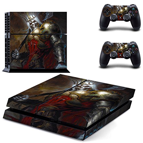 Preisvergleich Produktbild Playstation 4 + 2 Controller Aufkleber Schutzfolie Set - Diablo 3 (7) / PS4