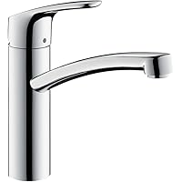 hansgrohe Focus Küchenarmatur (Wasserhahn Küche ohne Schlauchbox, 360° schwenkbar, hoher Auslauf 160mm) Chrom