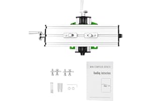 CuCummoo Tavolo per fresa,tavolo da lavoro,tavolo di coordinate,mini multifunzione,tavolo da lavoro,fresatura,morsa,supporto a croce,tavolo per fresatura,tavolo per trapano da tavolo Adjustme X-Y