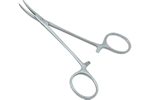 Spire Tools ® Professional Curved Stainless Steel Dog Ear Hair Plucking Forceps Pet Tweezers for Grooming, Piercing Ball Removal Screw Tool, Fishing Pliers Hook Remover – Veterinary, Jewellery Clamp