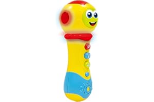 LISCIANIGIOCHI Microphone 2 en 1 - Carotina Baby - joue de la musique, amplifie la voix et fait de la lumiere - LISCIANI