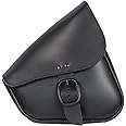 Willie & Max by Dowco - Swingarm Bag for Harley-Davidson Sportster Motorcycle - Lifetime Limited Warranty - UV Protection - Leather - Matte Black Buckle - Black - up to 9L Capacity [ 59906-00 ]