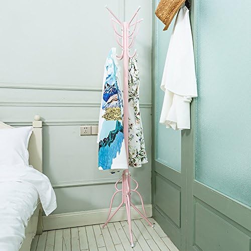 QFFL Creative Floor-standing / Iron Art Coat Rack / Bedroom Hangers/ Simple Hangers 177 *46cm Wall hanger ( Color : Pink )