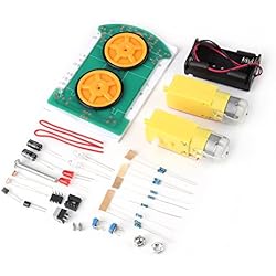 Kit de Robot Coche Inteligente Conjunto de Componentes Electrónicos de Coche Rastreador de Línea